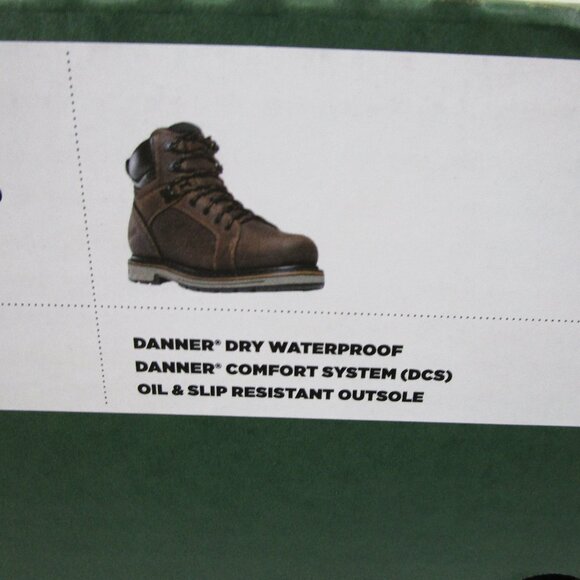 Danner Mens Brown Leather Steel Yard Waterproof Outdoor Work Boots Size 11 - Picture 10 of 10